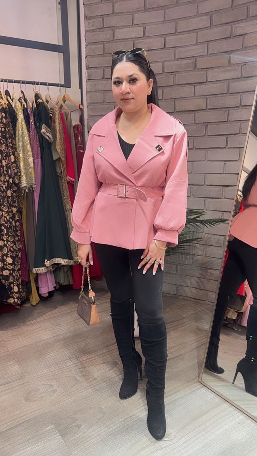 Kiko Baby Pink  Stylish Jacket
