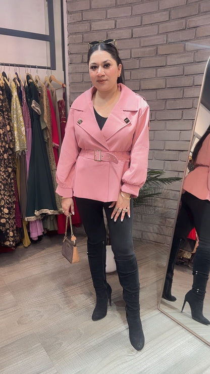 Kiko Baby Pink  Stylish Jacket