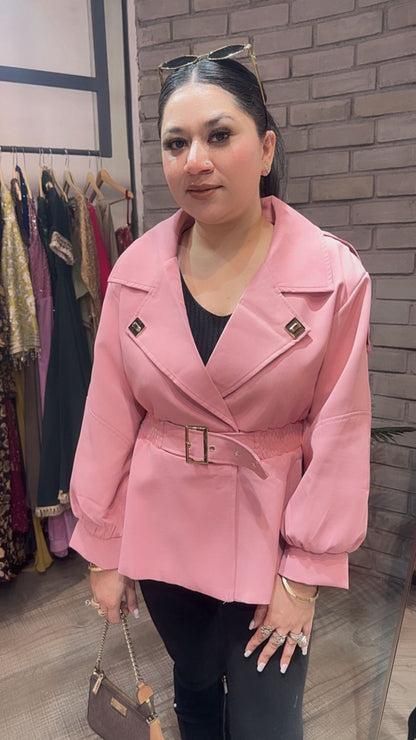 Kiko Baby Pink  Stylish Jacket