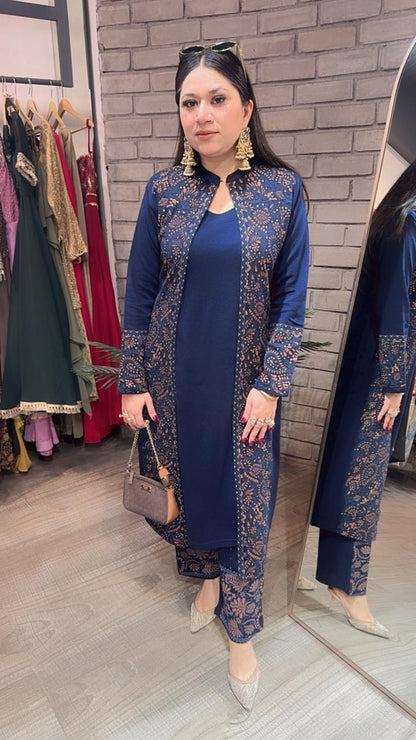 Dubai woolen cordset Set with Inner
