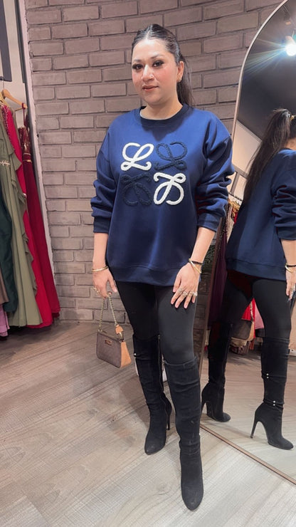 Beloved Navy Blue winter sweatshirt
