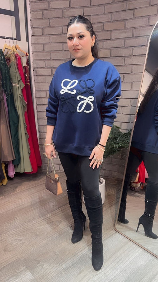 Beloved Navy Blue winter sweatshirt