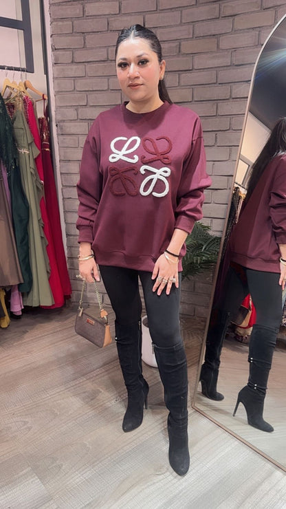 Beloved Mahroon winter sweatshirt