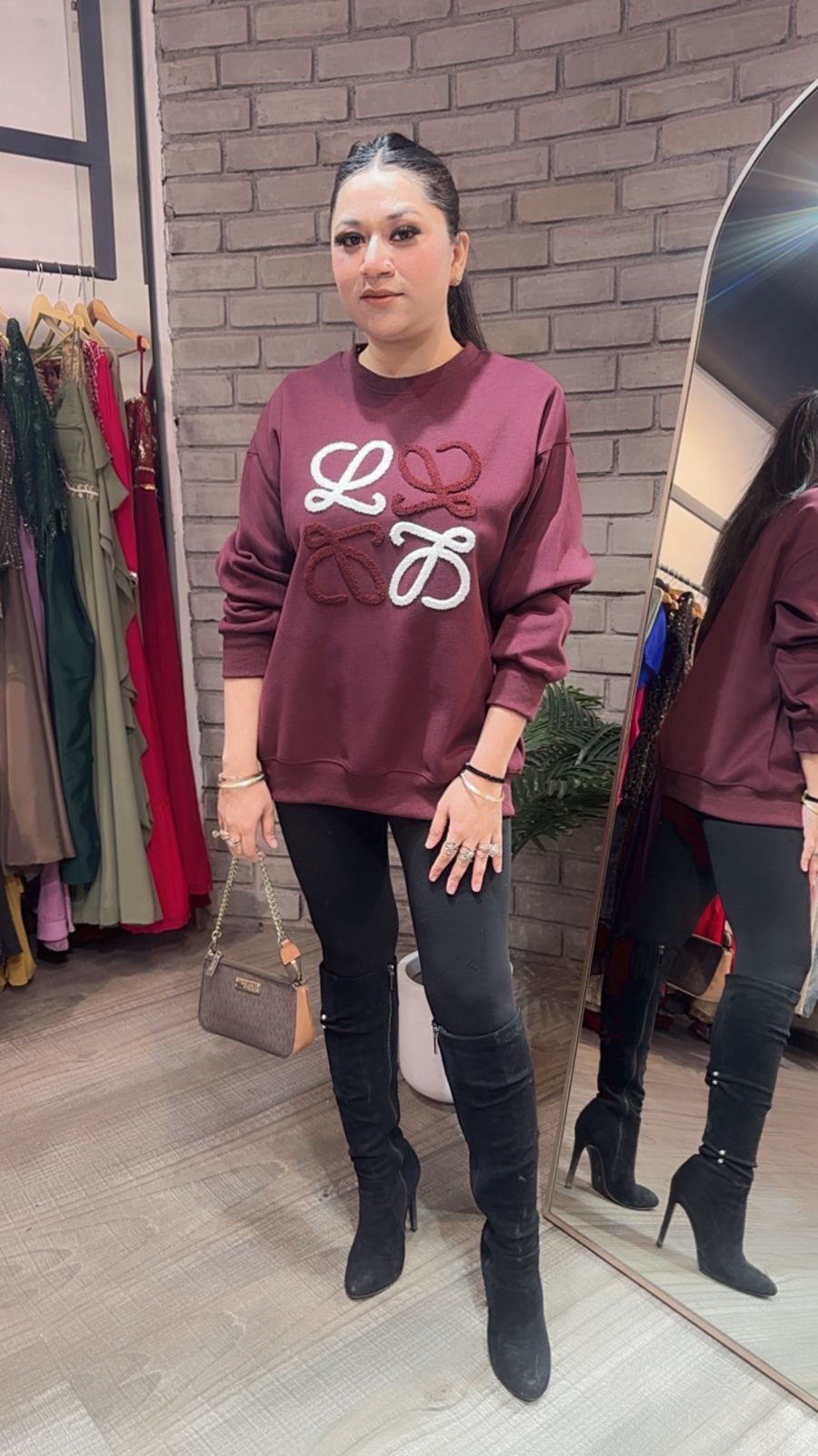 Beloved Mahroon winter sweatshirt