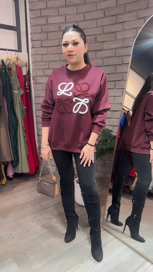 Beloved Mahroon winter sweatshirt