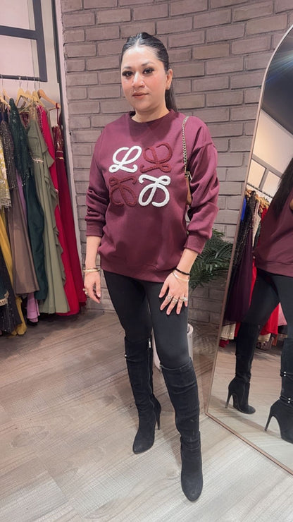 Beloved Mahroon winter sweatshirt