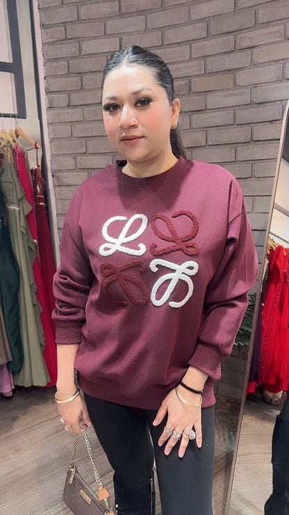 Beloved Mahroon winter sweatshirt