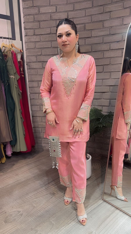 Izhaar pink Designer Cordset