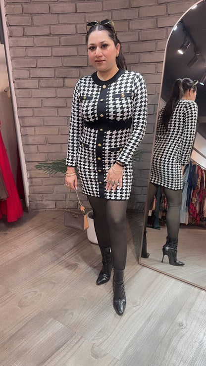 Whimsy Black Woolen Dress