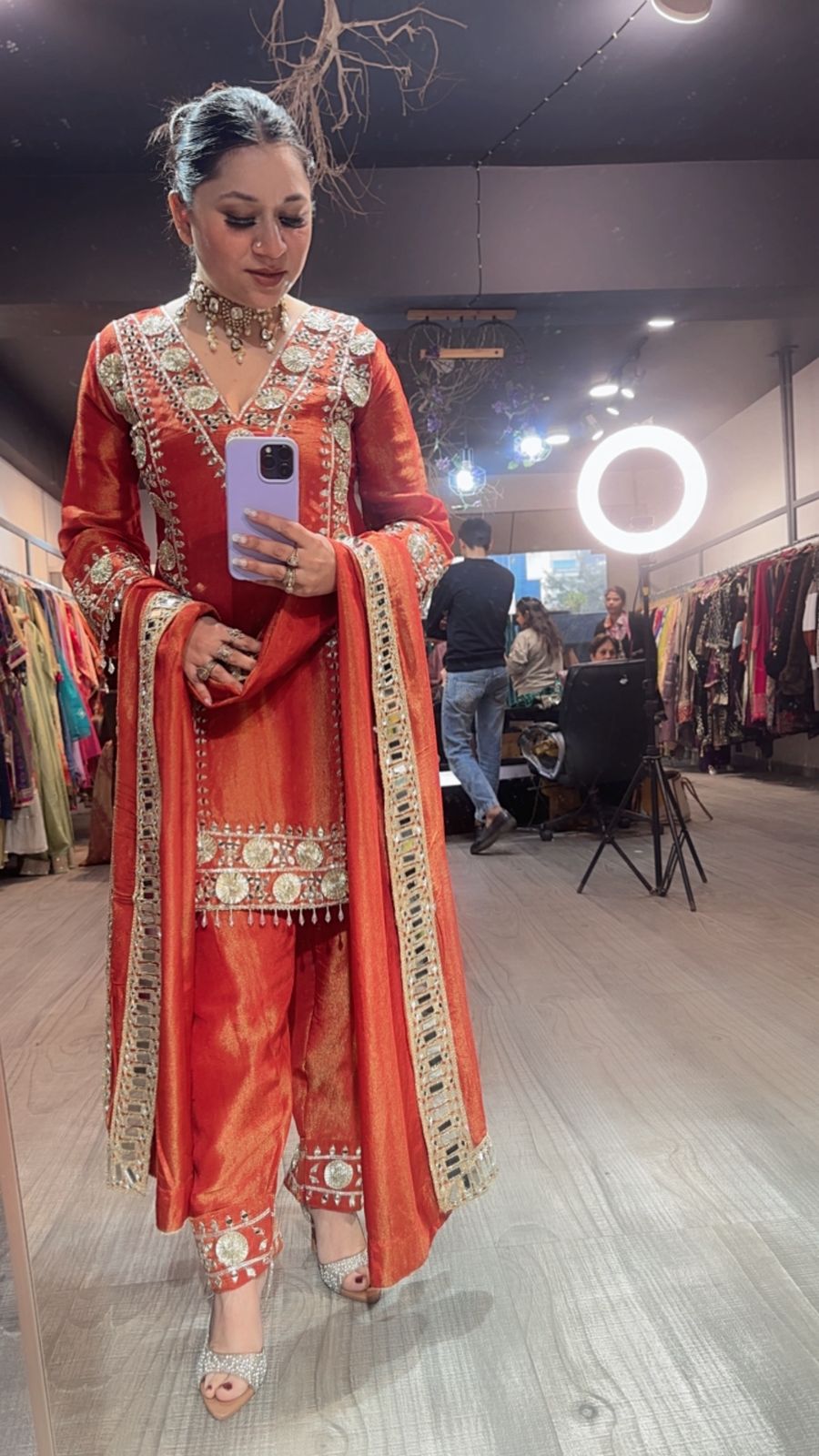 Ronak Rust Mirror Designer suit