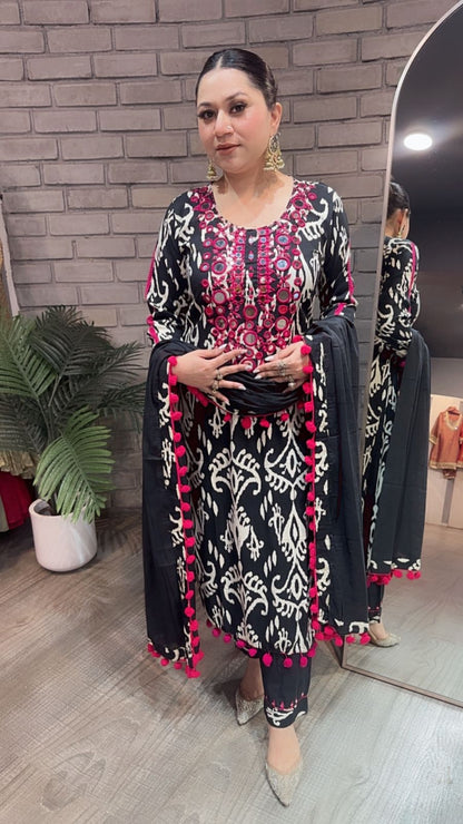 Roselle Mirror Pom Pom Designer suit