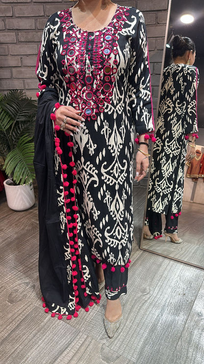 Roselle Mirror Pom Pom Designer suit