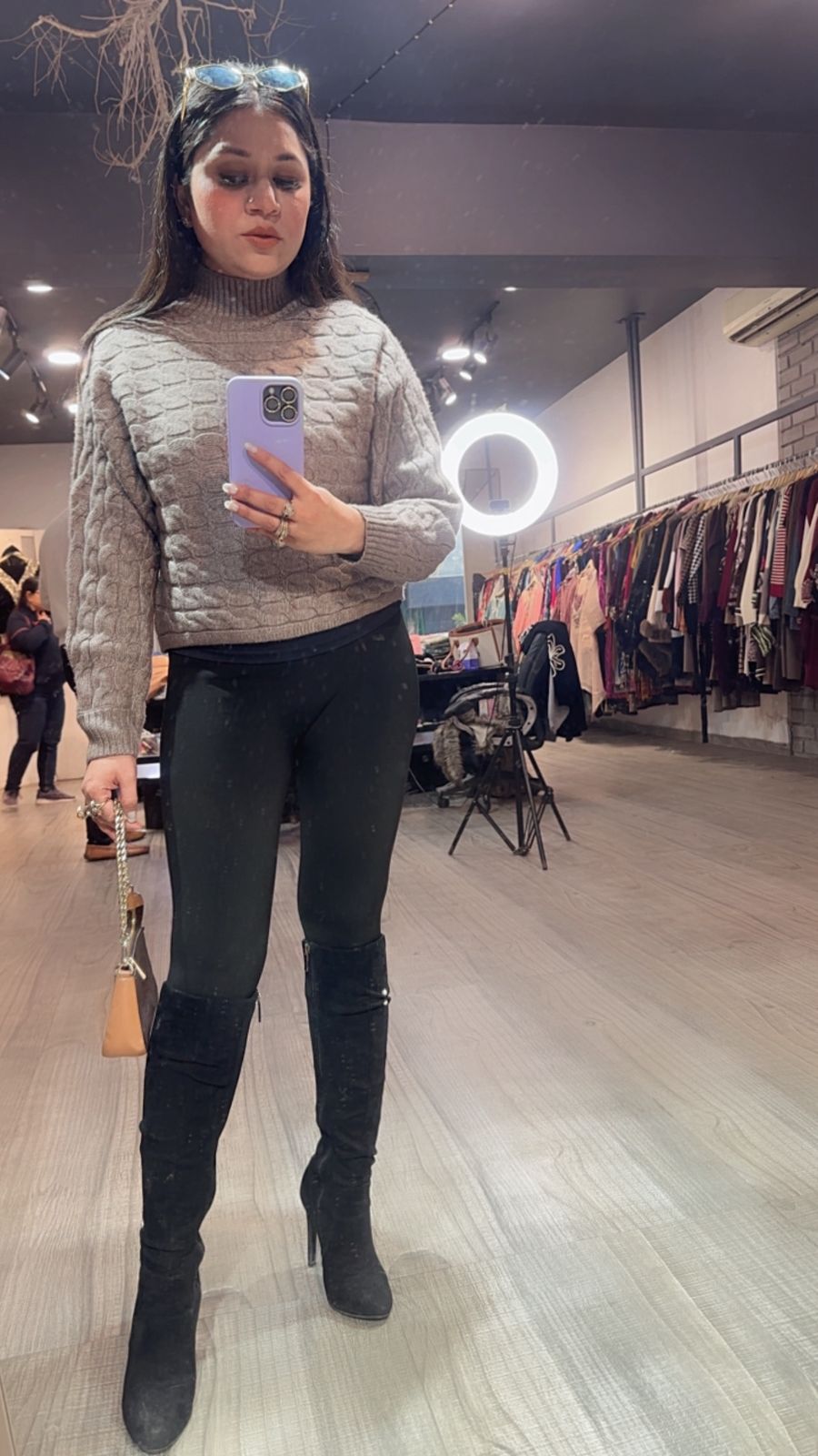 Avira Mouse high Neck Woolen Sweater