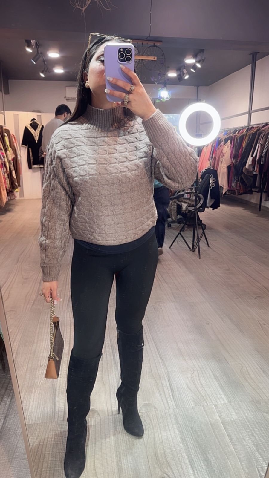 Avira Mouse high Neck Woolen Sweater