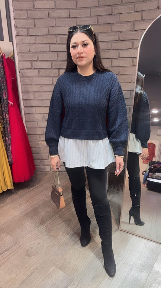 Kair shirt Style Woolen Sweater