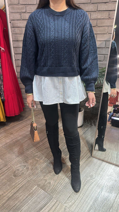 Kair shirt Style Woolen Sweater