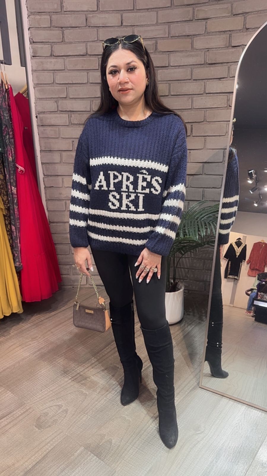 Elor Navy Blue Woolen Sweater