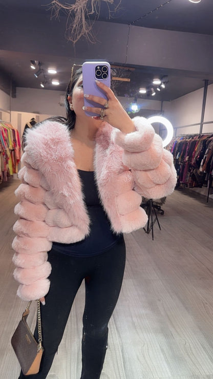 Furla Baby pink Fur Jacket
