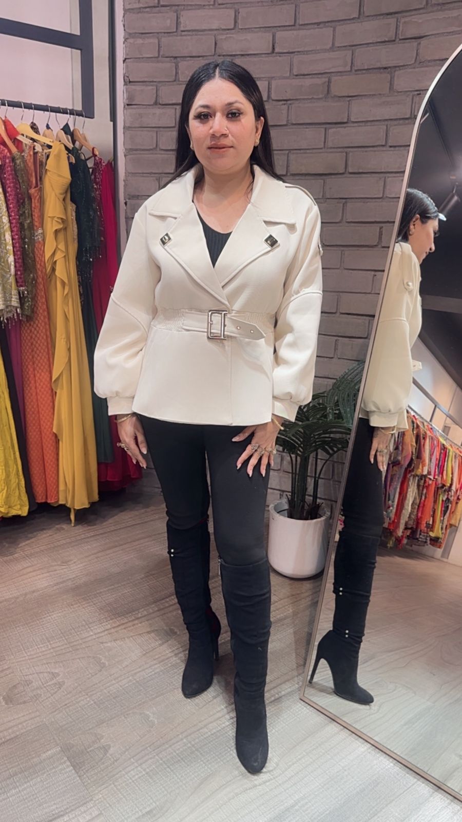 Kiko ivory Stylish Jacket