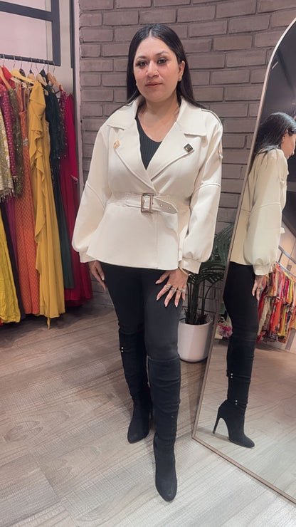 Kiko ivory Stylish Jacket