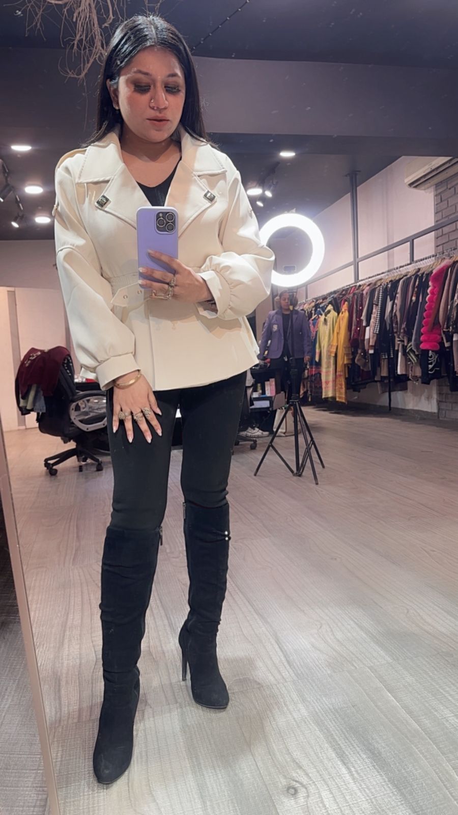 Kiko ivory Stylish Jacket