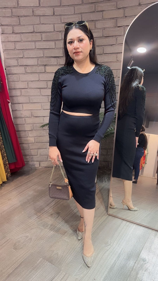 Shirin Black Designer Dress