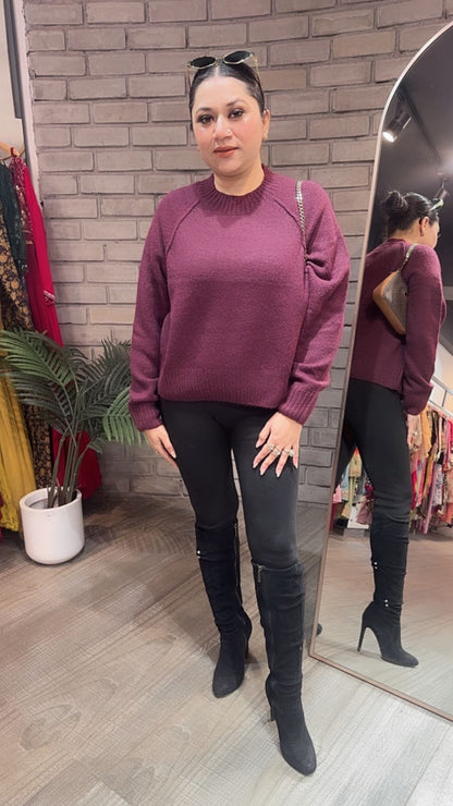 Zia wine Basic Woolen Sweater