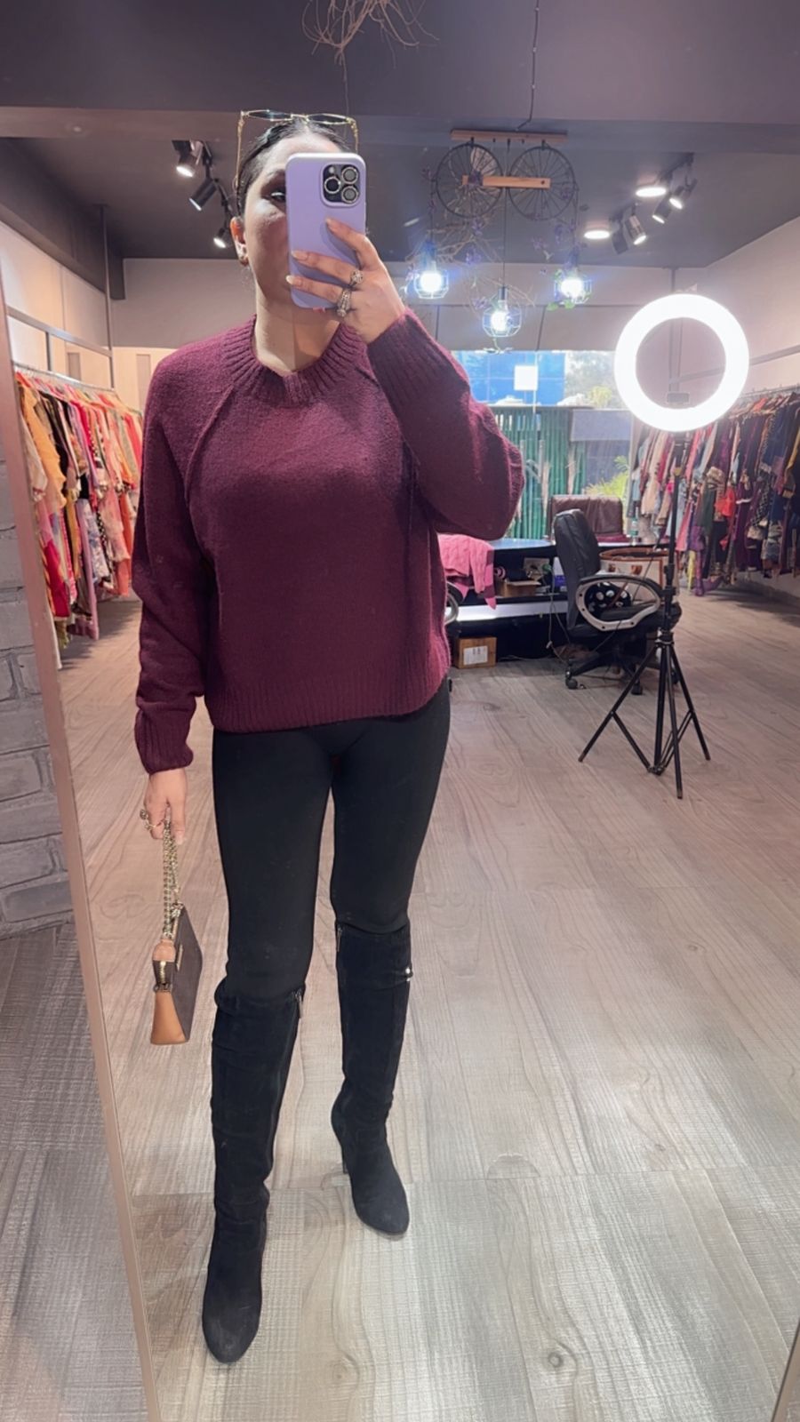 Zia wine Basic Woolen Sweater