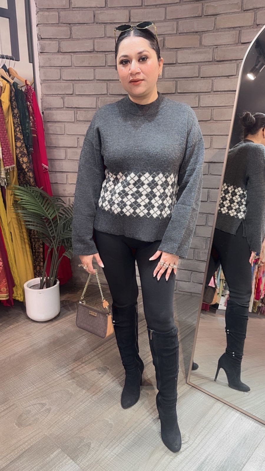Solara Grey Woolen Sweater