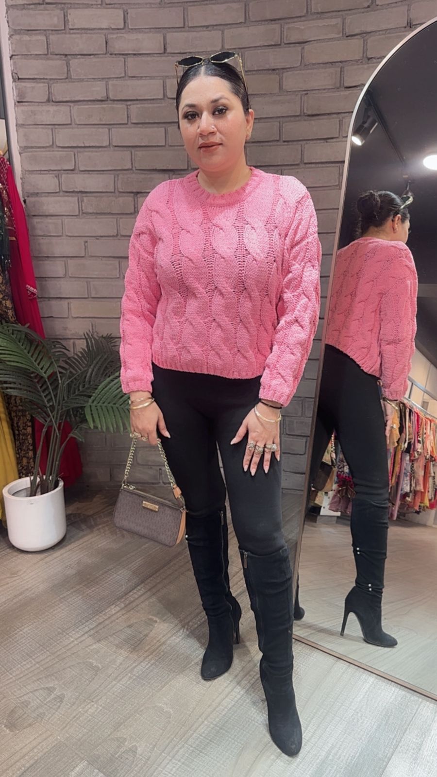 Crimson pink Woolen Sweater