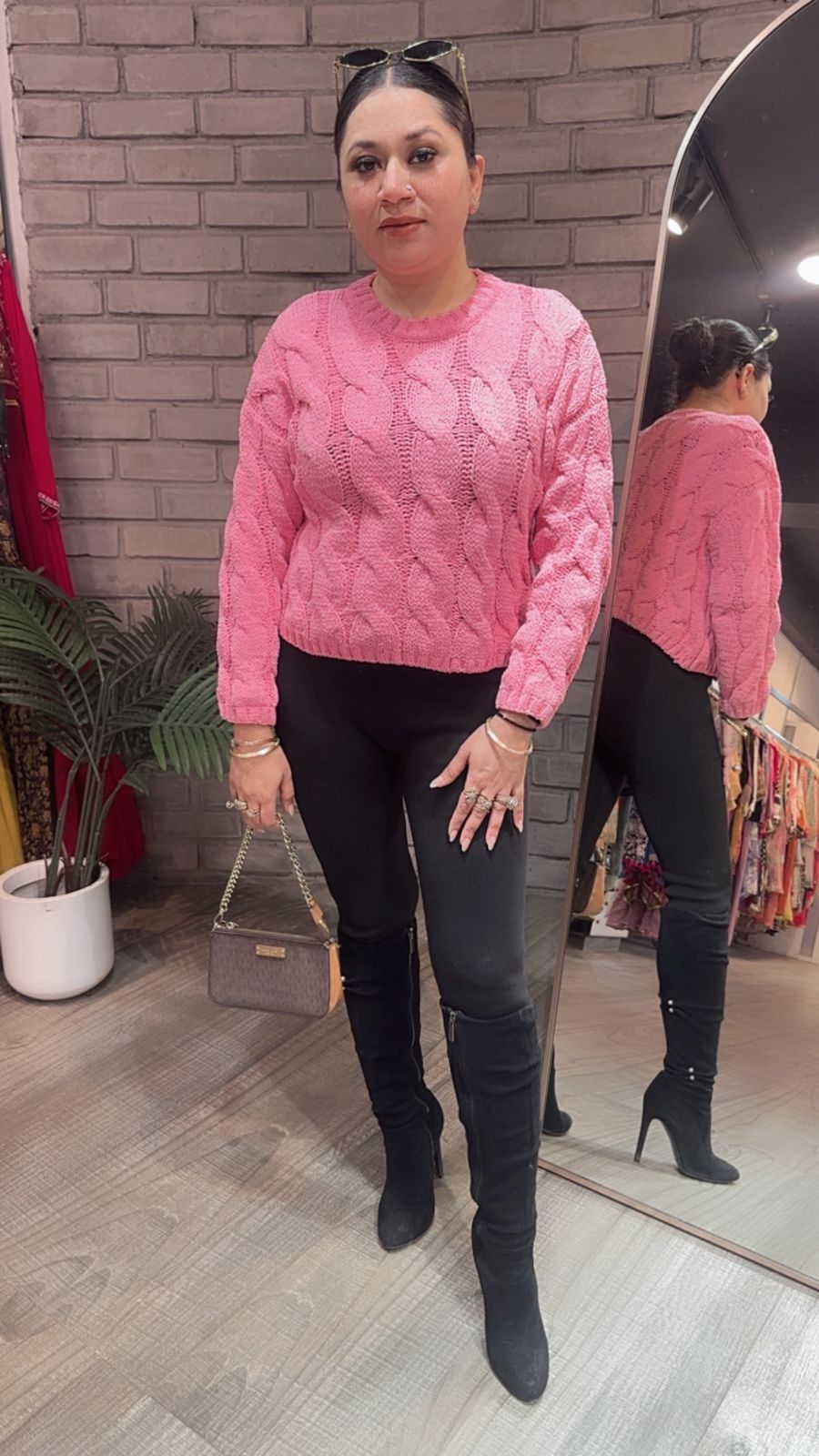 Crimson pink Woolen Sweater
