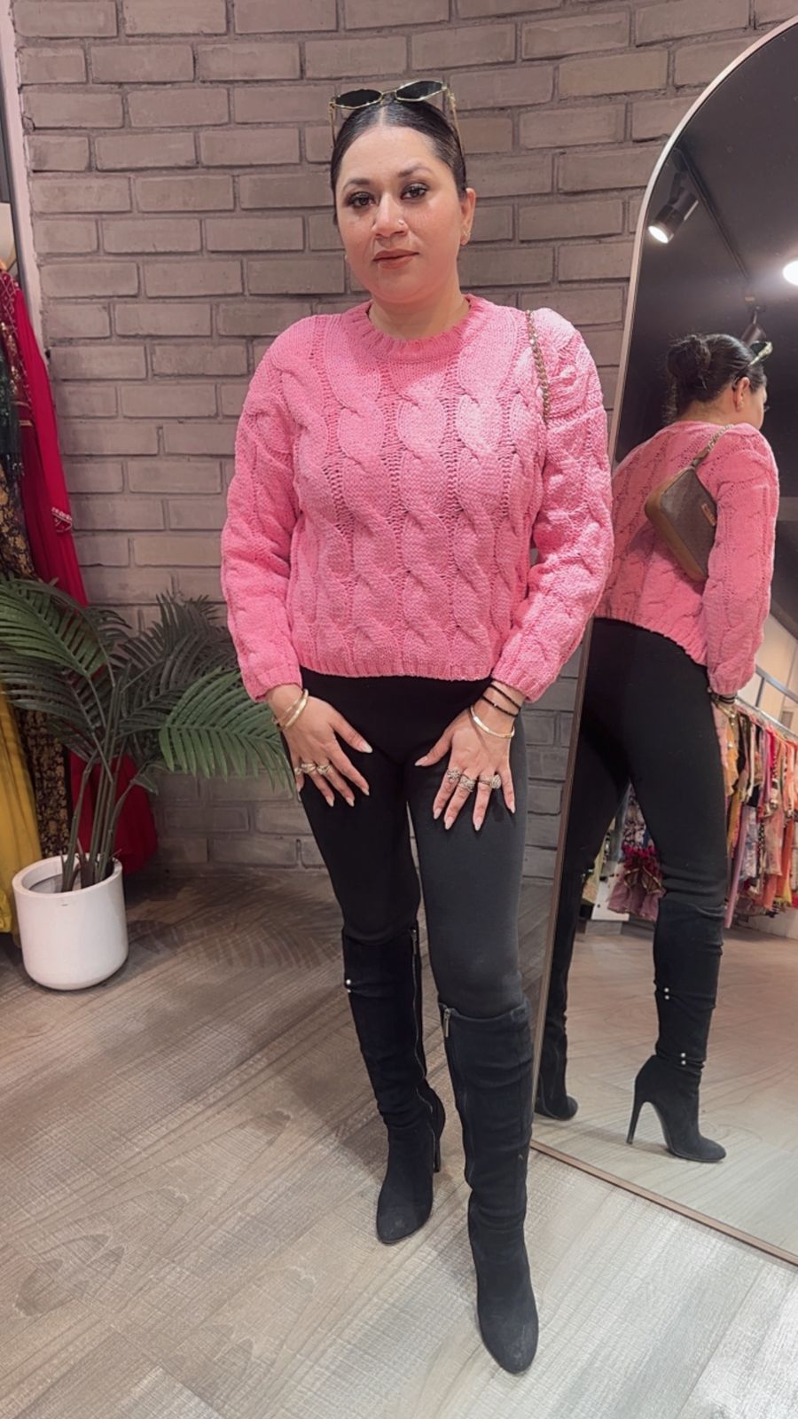 Crimson pink Woolen Sweater