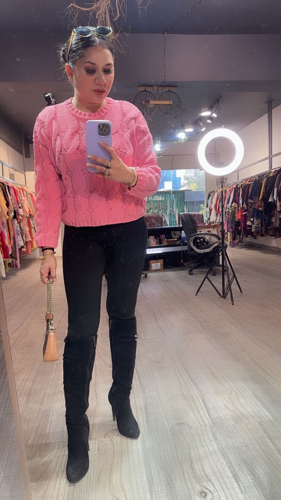 Crimson pink Woolen Sweater