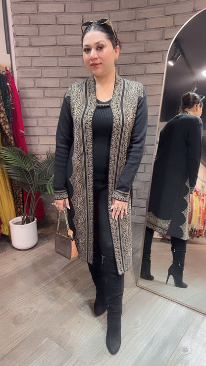 Rabia Black Long Jacket