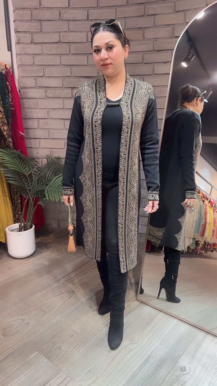 Rabia Black Long Jacket