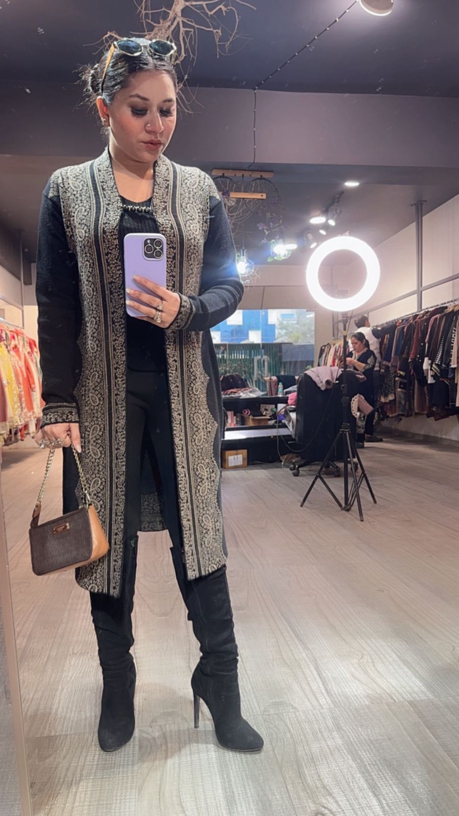 Rabia Black Long Jacket