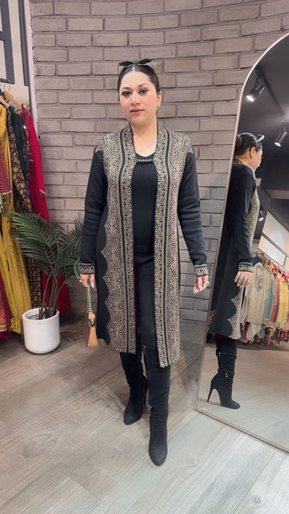 Rabia Black Long Jacket