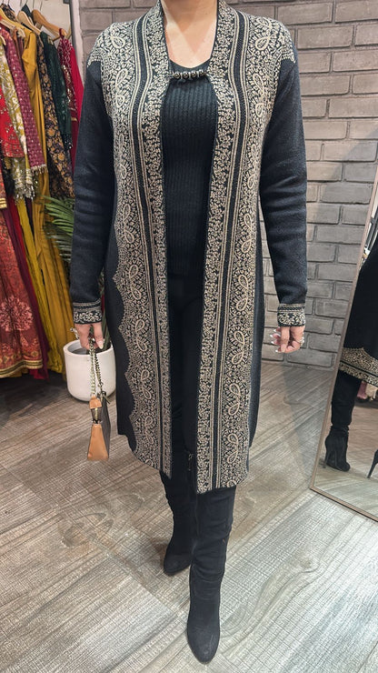 Rabia Black Long Jacket