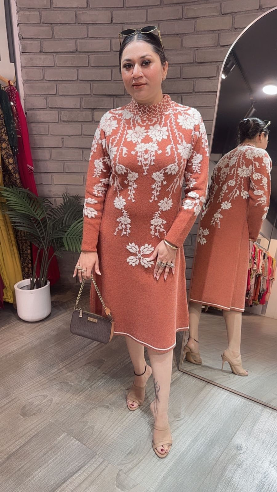 Soraya Rust Woolen Dress