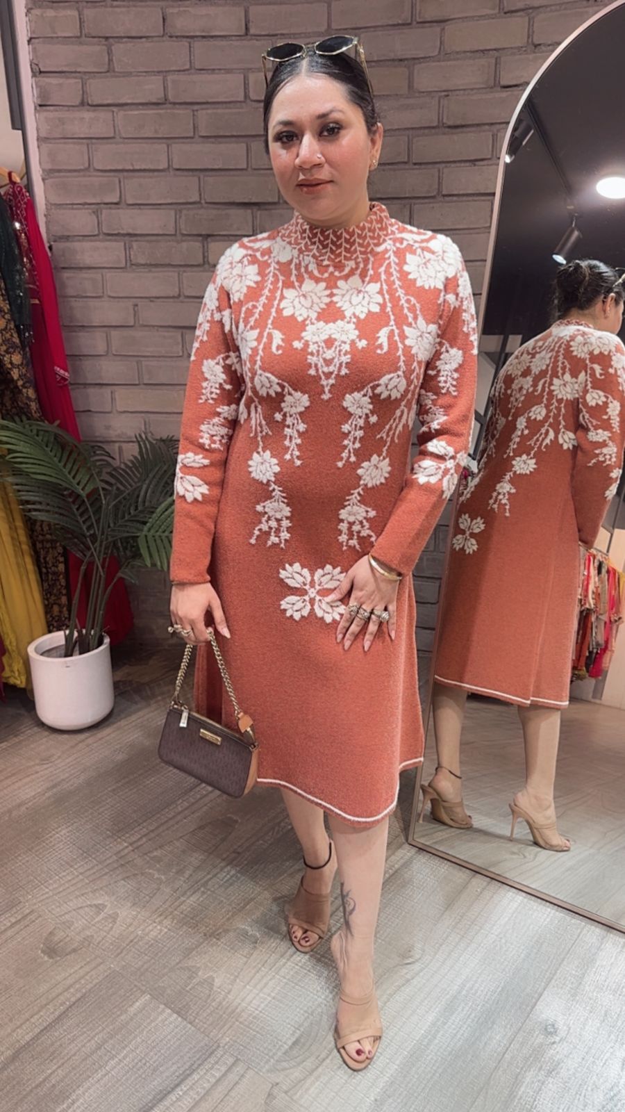 Soraya Rust Woolen Dress