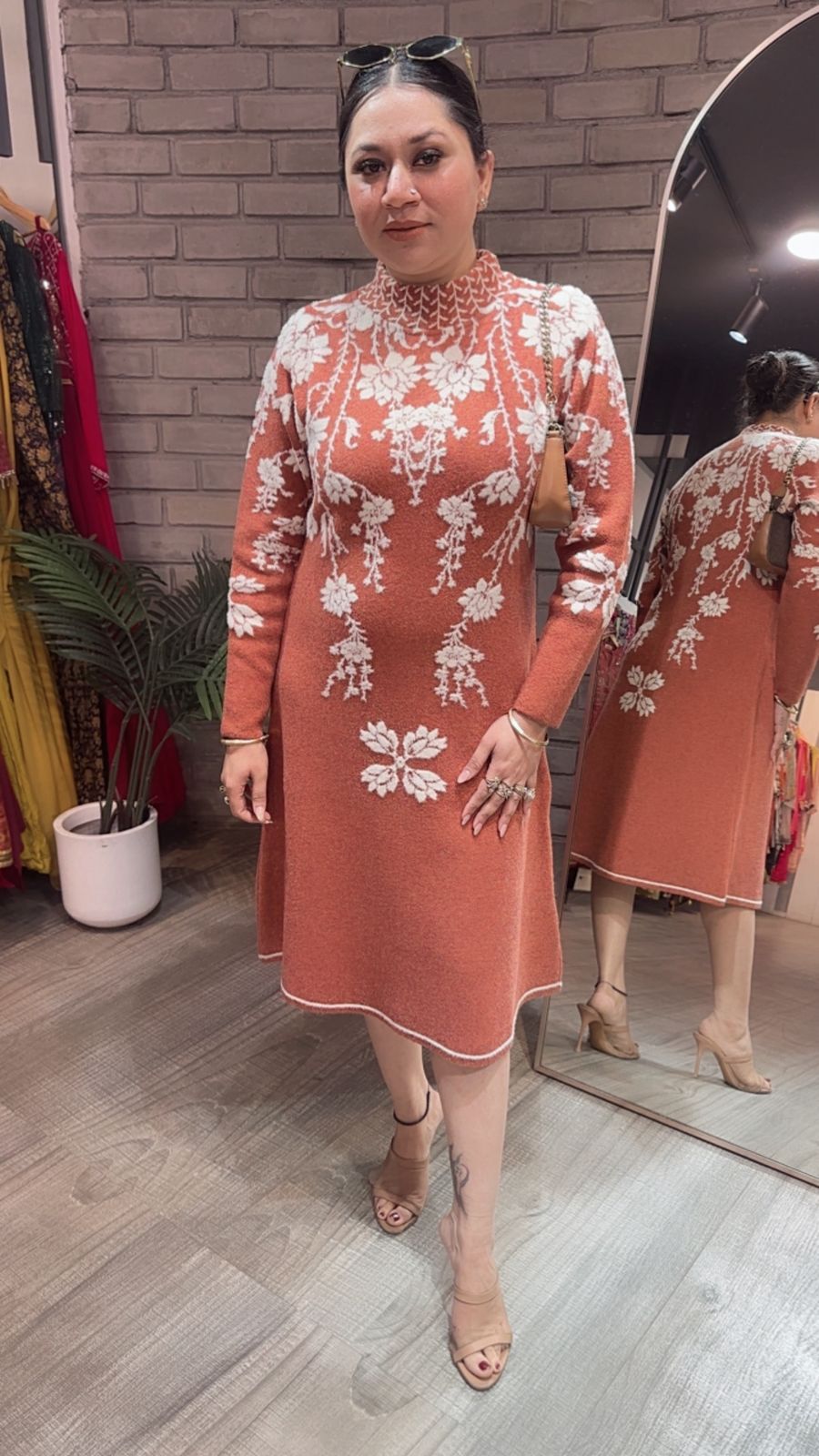 Soraya Rust Woolen Dress