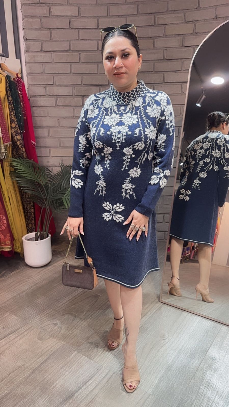 Soraya Blue Woolen Dress