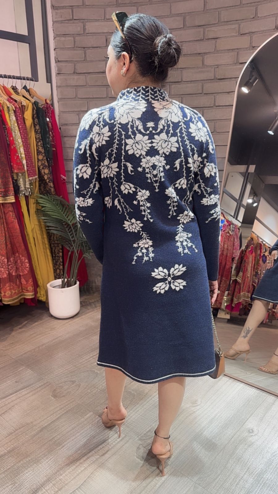 Soraya Blue Woolen Dress