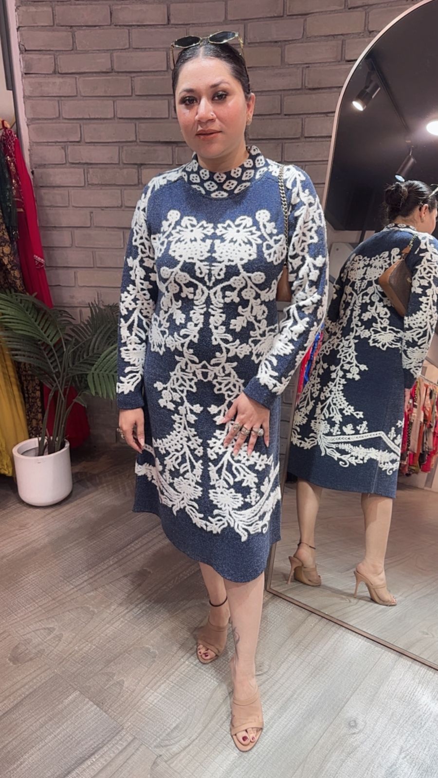 Soraya 2 Blue Woolen Dress