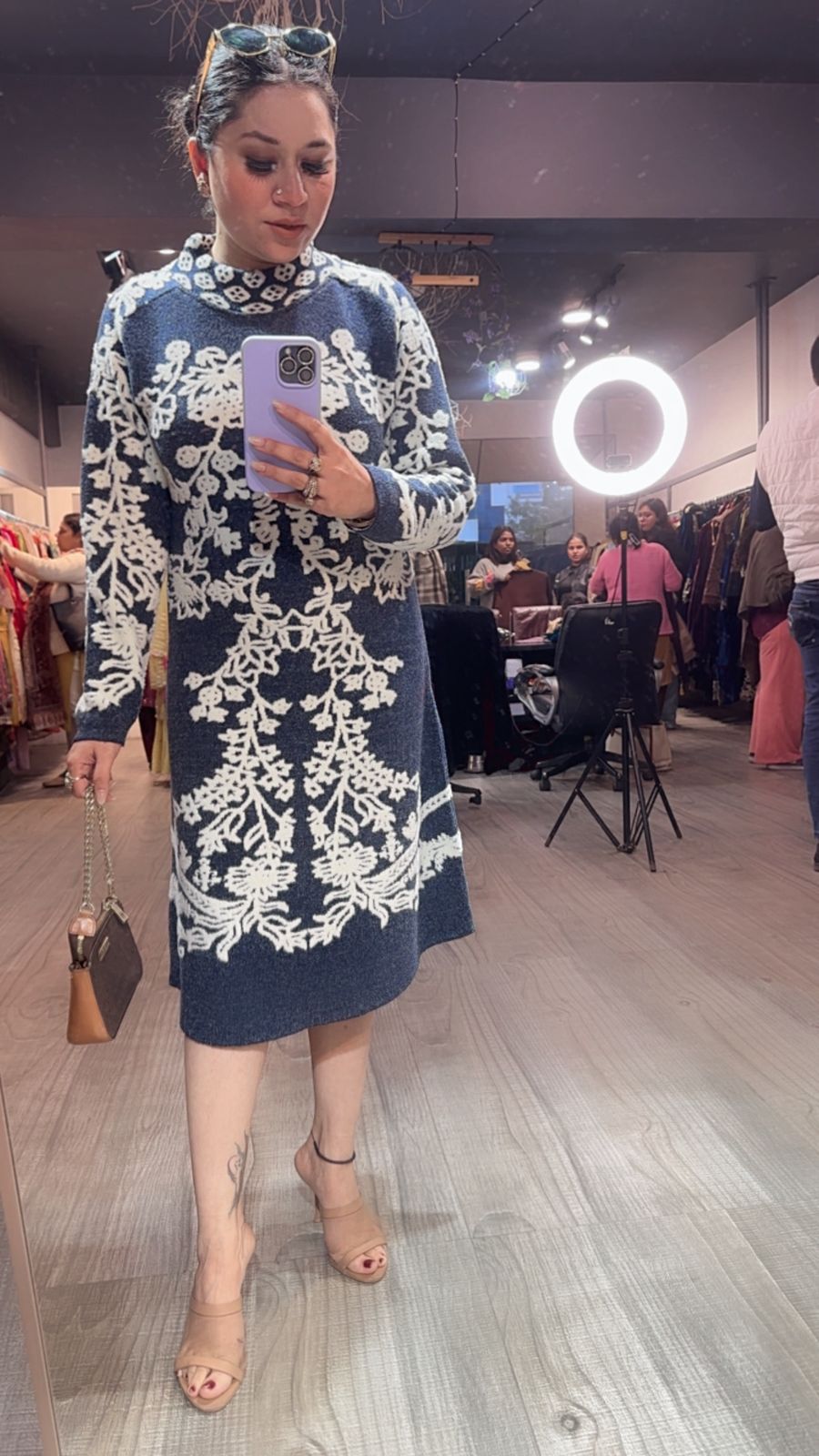 Soraya 2 Blue Woolen Dress