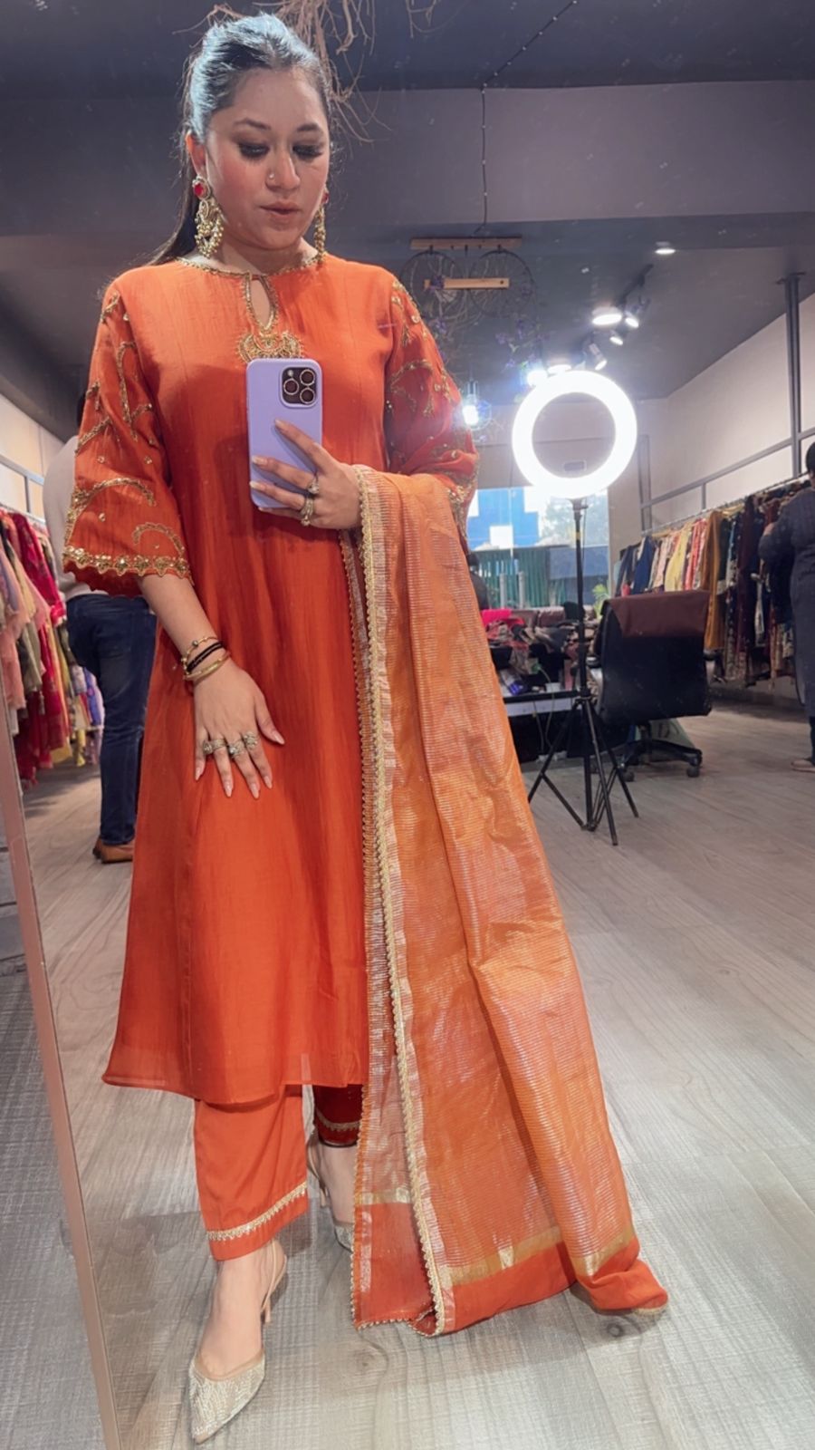Biryani Rust Designer Handwork suit