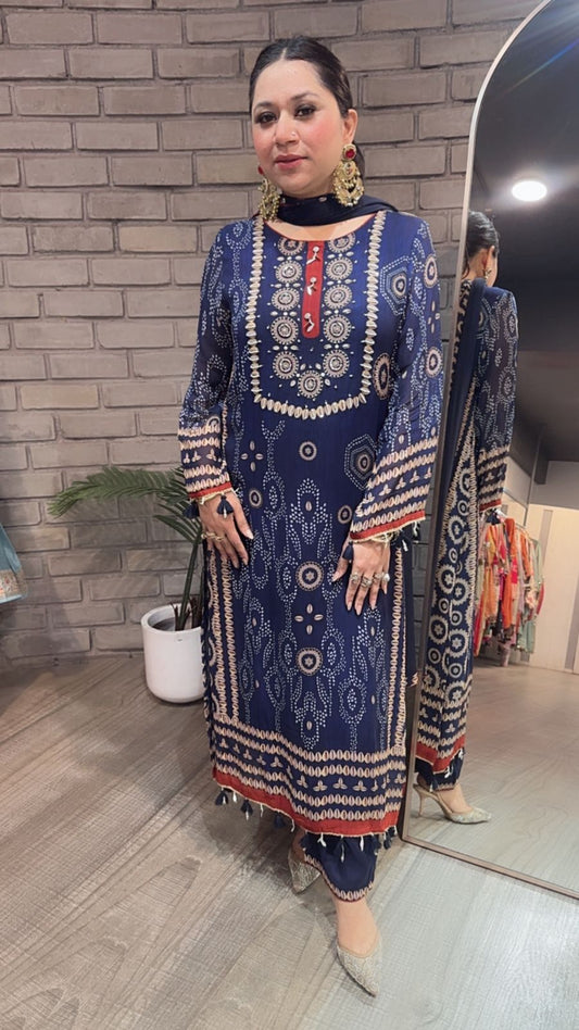 Noah Blue Digital Designer suit