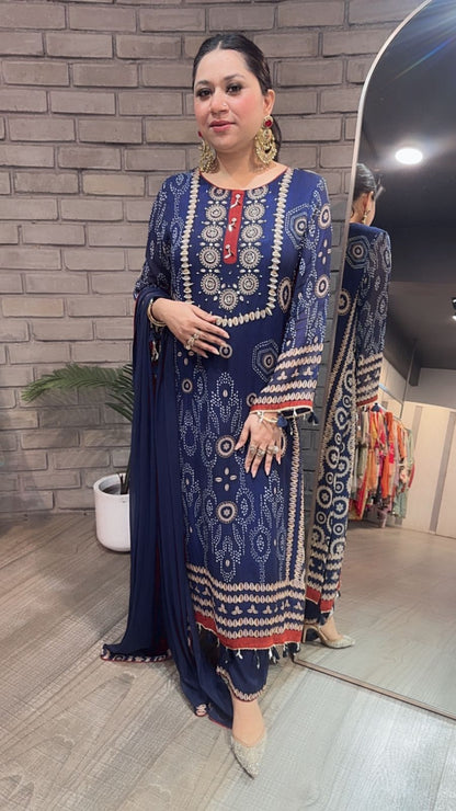 Noah Blue Digital Designer suit