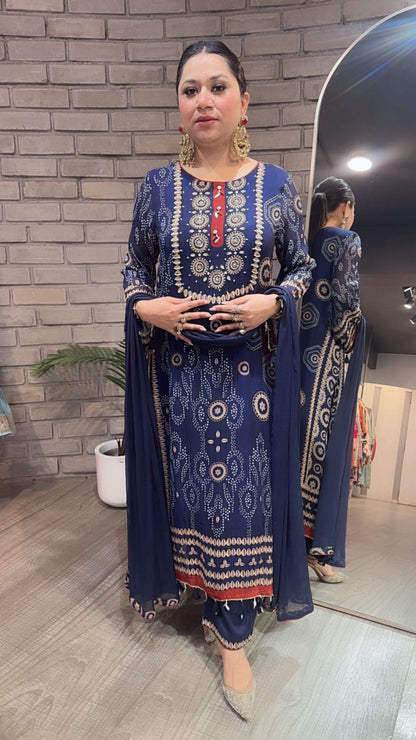 Noah Blue Digital Designer suit