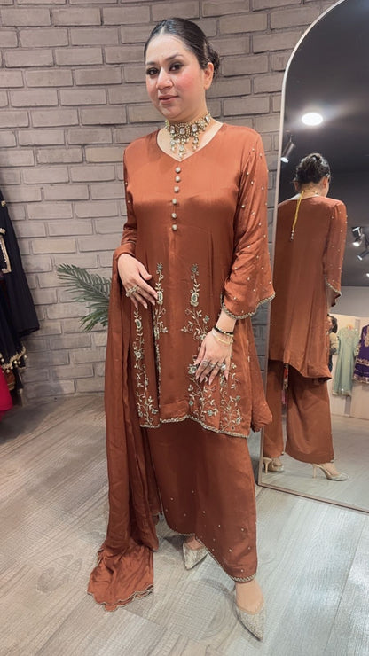 Sepia Copper Designer Suit